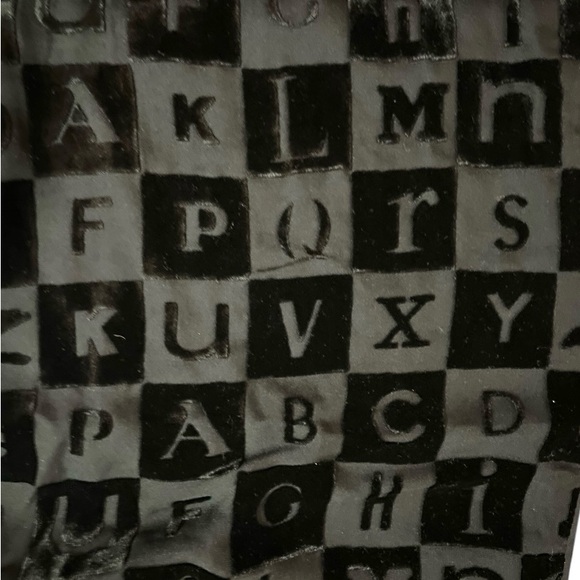 Elaine Gold Collection XIIX ABC Silk/Rayon Scarf 10”X46” Black Men/Women - Picture 3 of 6